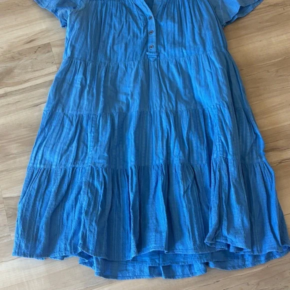 Anthropologie Georgina Tiered Mini Shirtdress - Picture 4 of 7